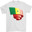 Curled Senegal Flag Senegalese Day Football Mens T-Shirt 100% Cotton White