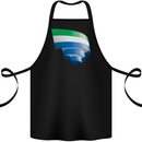 Curled Sierra Leone Flag Leonian Day Football Cotton Apron 100% Organic Black