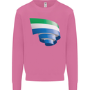 Curled Sierra Leone Flag Leonian Day Football Mens Sweatshirt Jumper Azalea