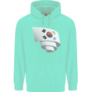 Curled South Korea Flag Korean Day Football Childrens Kids Hoodie Peppermint