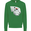 Curled South Korea Flag Korean Day Football Kids Sweatshirt Jumper Irish Green