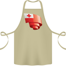 Curled Tongo Flag Tongan Day Football Cotton Apron 100% Organic Khaki