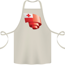 Curled Tongo Flag Tongan Day Football Cotton Apron 100% Organic Natural