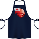 Curled Tongo Flag Tongan Day Football Cotton Apron 100% Organic Navy Blue