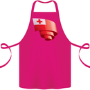 Curled Tongo Flag Tongan Day Football Cotton Apron 100% Organic Pink