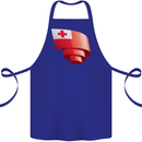 Curled Tongo Flag Tongan Day Football Cotton Apron 100% Organic Royal Blue