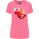 Curled Tongo Flag Tongan Day Football Womens Wider Cut T-Shirt Azalea
