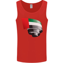 Curled UAE Flag Day Emirati Day Football Mens Vest Tank Top Red