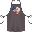 Curled USA Flag Independence Day Football Cotton Apron 100% Organic Dark Grey
