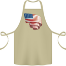 Curled USA Flag Independence Day Football Cotton Apron 100% Organic Khaki
