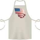 Curled USA Flag Independence Day Football Cotton Apron 100% Organic Natural