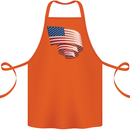 Curled USA Flag Independence Day Football Cotton Apron 100% Organic Orange