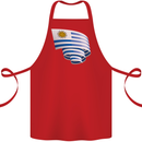 Curled Uruguay Flag Uruguayan Day Football Cotton Apron 100% Organic Red