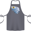 Curled Uruguay Flag Uruguayan Day Football Cotton Apron 100% Organic Steel