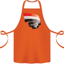 Curled Yemen Flag Yemeni Day Football Cotton Apron 100% Organic Orange