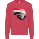 Curled Yemen Flag Yemeni Day Football Kids Sweatshirt Jumper Heliconia