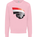 Curled Yemen Flag Yemeni Day Football Kids Sweatshirt Jumper Light Pink