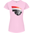 Curled Yemen Flag Yemeni Day Football Womens Petite Cut T-Shirt Light Pink