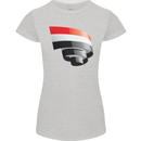 Curled Yemen Flag Yemeni Day Football Womens Petite Cut T-Shirt Sports Grey