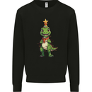 Cute Christmas T-Rex Funny Xmas Dinosaur Mens Sweatshirt Jumper Black