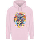 Cute Ukulele Player Koala Bear Mens 80% Cotton Hoodie Light Pink