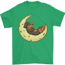 Dachshund Dog Moon Mens T-Shirt 100% Cotton Irish Green
