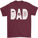 Dad Football Beer TV Funny Fathers Day Mens T-Shirt 100% Cotton Maroon