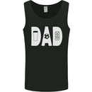 Dad Football Beer TV Funny Fathers Day Mens Vest Tank Top Black
