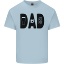 Dad Football TV Beer Funny Fathers Day Mens Cotton T-Shirt Tee Top Light Blue