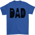 Dad Football TV Beer Funny Fathers Day Mens T-Shirt 100% Cotton Royal Blue