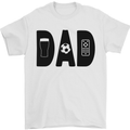 Dad Football TV Beer Funny Fathers Day Mens T-Shirt 100% Cotton White