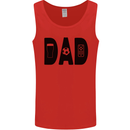 Dad Football TV Beer Funny Fathers Day Mens Vest Tank Top Red