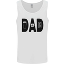 Dad Football TV Beer Funny Fathers Day Mens Vest Tank Top White