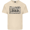 Dad Funny Fathers Day Smart Tough Hero Mens Cotton T-Shirt Tee Top Natural