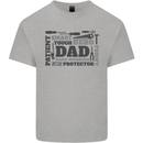 Dad Funny Fathers Day Smart Tough Hero Mens Cotton T-Shirt Tee Top Sports Grey