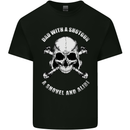 Dad With a Shovel Alibi Fathers Day Skull Kids T-Shirt Childrens Black