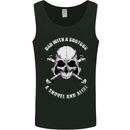 Dad With a Shovel Alibi Fathers Day Skull Mens Vest Tank Top Black