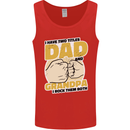 Dad & Grandpa Funny Fathers Day Grandparent Mens Vest Tank Top Red
