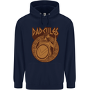 Dadcules Funny Fathers Day Gym Mens 80% Cotton Hoodie Navy Blue