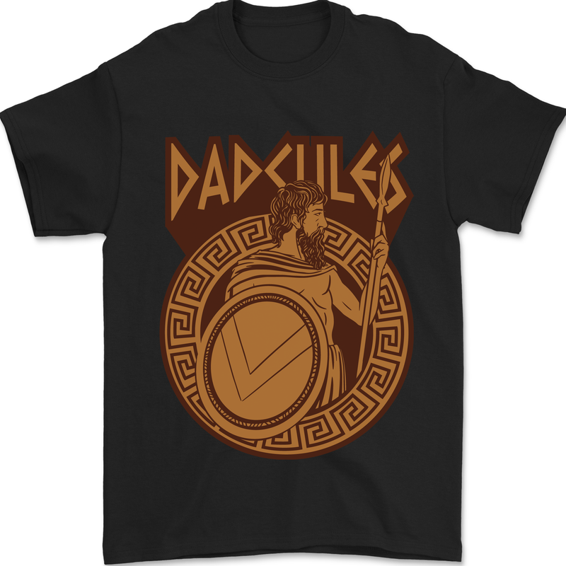 Dadcules Funny Fathers Day Gym Mens T-Shirt 100% Cotton Black