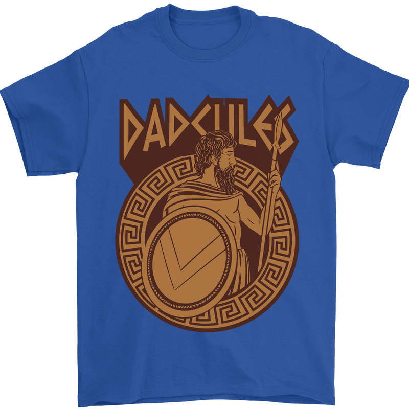 Dadcules Funny Fathers Day Gym Mens T-Shirt 100% Cotton Royal Blue