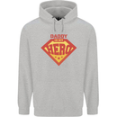 Daddy  My Hero Funny Fathers Day Superhero Childrens Kids Hoodie Sports Grey