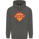 Daddy  My Hero Funny Fathers Day Superhero Childrens Kids Hoodie Storm Grey