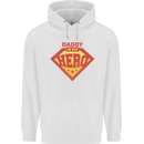 Daddy  My Hero Funny Fathers Day Superhero Childrens Kids Hoodie White