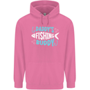 Daddys Fishing Buddy Funny Fisherman Childrens Kids Hoodie Azalea