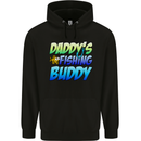 Daddys Fishing Buddy Funny Fisherman Childrens Kids Hoodie Black