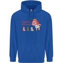 Daddys Princess Funny Unicorn Teddy Bear Mens 80% Cotton Hoodie Royal Blue