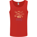 Dads BBQ Fathers Day Grill Mens Vest Tank Top Red
