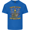 Dancing Easter Day Skeletons Skulls Kids T-Shirt Childrens Royal Blue