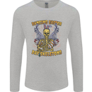 Dancing Easter Day Skeletons Skulls Mens Long Sleeve T-Shirt Sports Grey